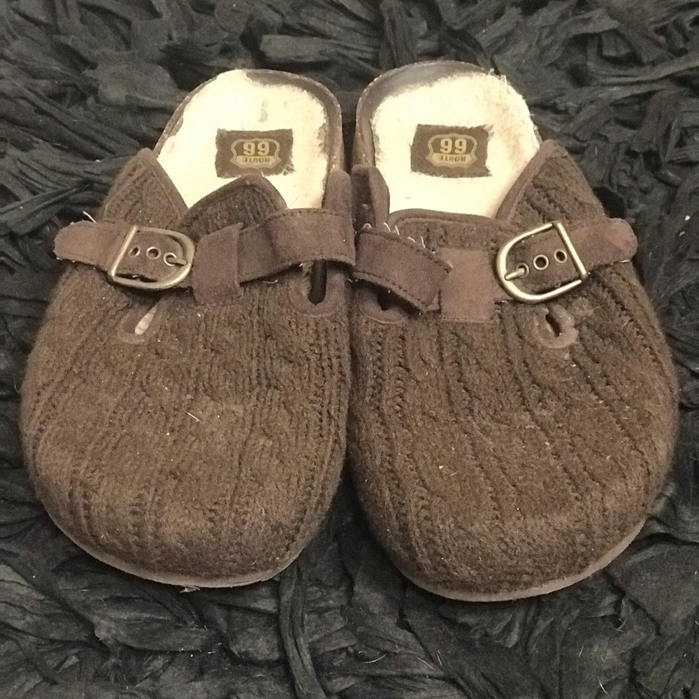 Route 66 brown clogs